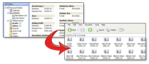 Outlook to vCard Converter