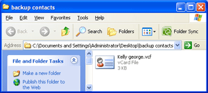 How to Export a vCard from Outlook 2007 Step last