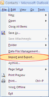 Step 2 of How to Export a vCard from Outlook 2003