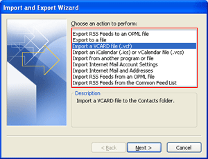 Step 3 of How to Export a vCard from Outlook 2003
