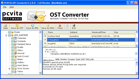 Open OST As PST 5.5