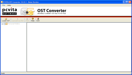 load OST to convert ost to pst 