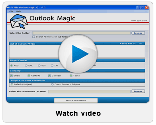 Outlook PST conversion utility