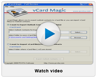 video for vcard converter